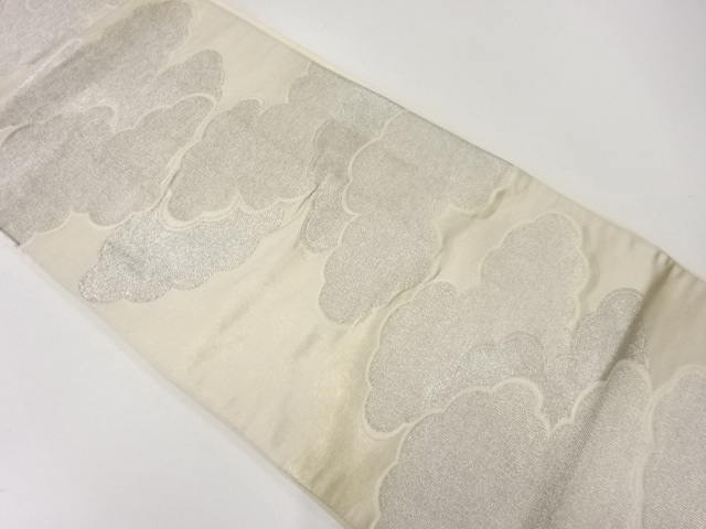 アンティーク　雲模様織出し袋帯（材料）